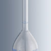 volumetric flasks with ground joint , clear glass , autoclavable , class a , with batch certificate ( marienfeld / ألماني )