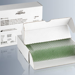 pasteur pipettes , soda lime glass ( marienfeld / ألماني )