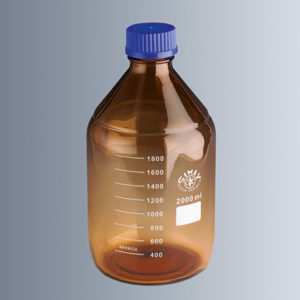 laboratory bottles , borosilicate glass 3.3 , amber glass , screw cap ( marienfeld / ألماني )