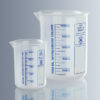 beakers , plastic , low form , autoclavable ( marienfeld / ألماني )