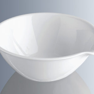 evaporating dishes (porcelain) , round bottom ( marienfeld / ألماني )