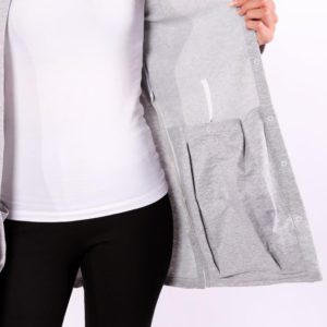 سترة شتوية ما بعد جراحات الثدي بجيوب داخلية وفتحة جانبية بكباسين