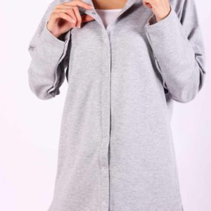 سترة شتوية ما بعد جراحات الثدي بجيوب داخلية وفتحة جانبية بكباسين